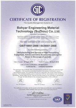 চীন Bohyar Engineering Material Technology(Suzhou)Co., Ltd সার্টিফিকেশন